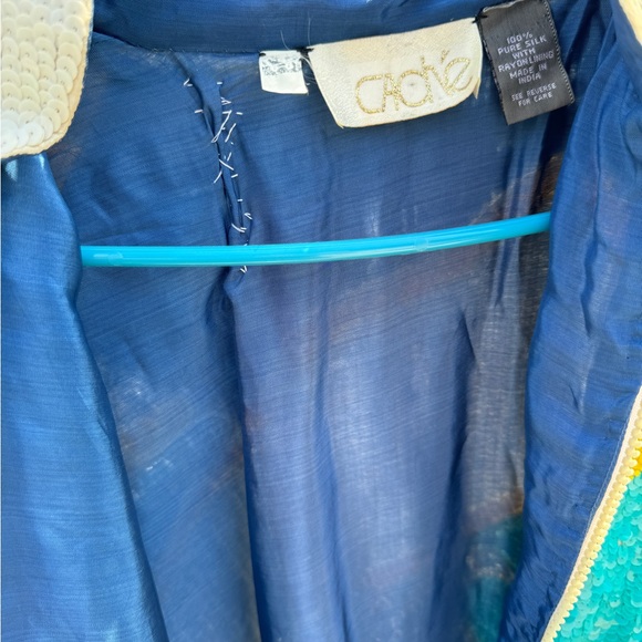 Vintage Cache Nautical Sequin Coat, oversized small. - Picture 10 of 11